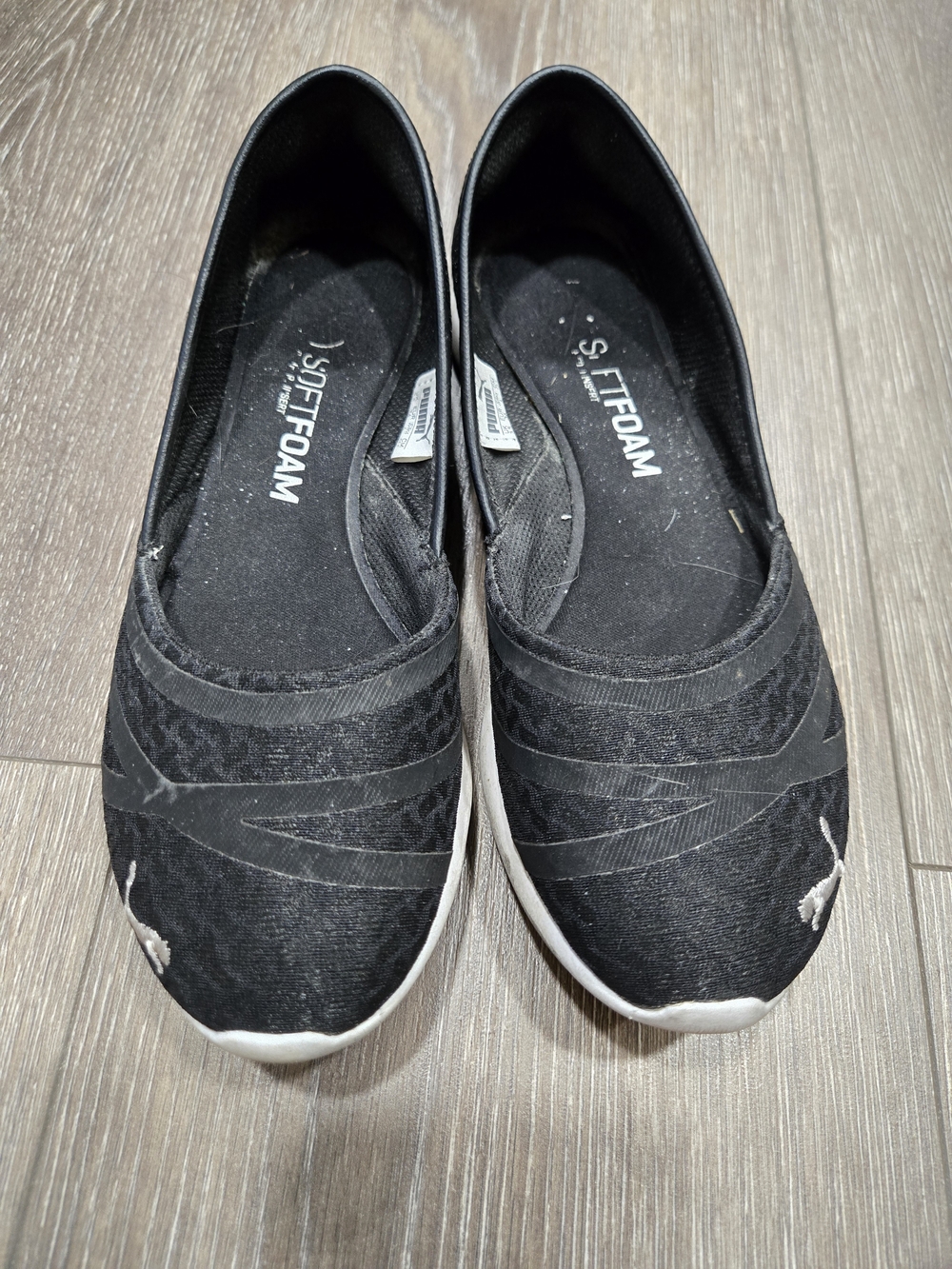 Puma Black Slip-On Ballet Flats